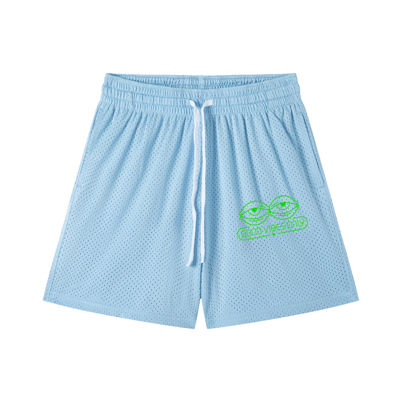 ZOOTZ Mesh Drawstring Retro Shorts