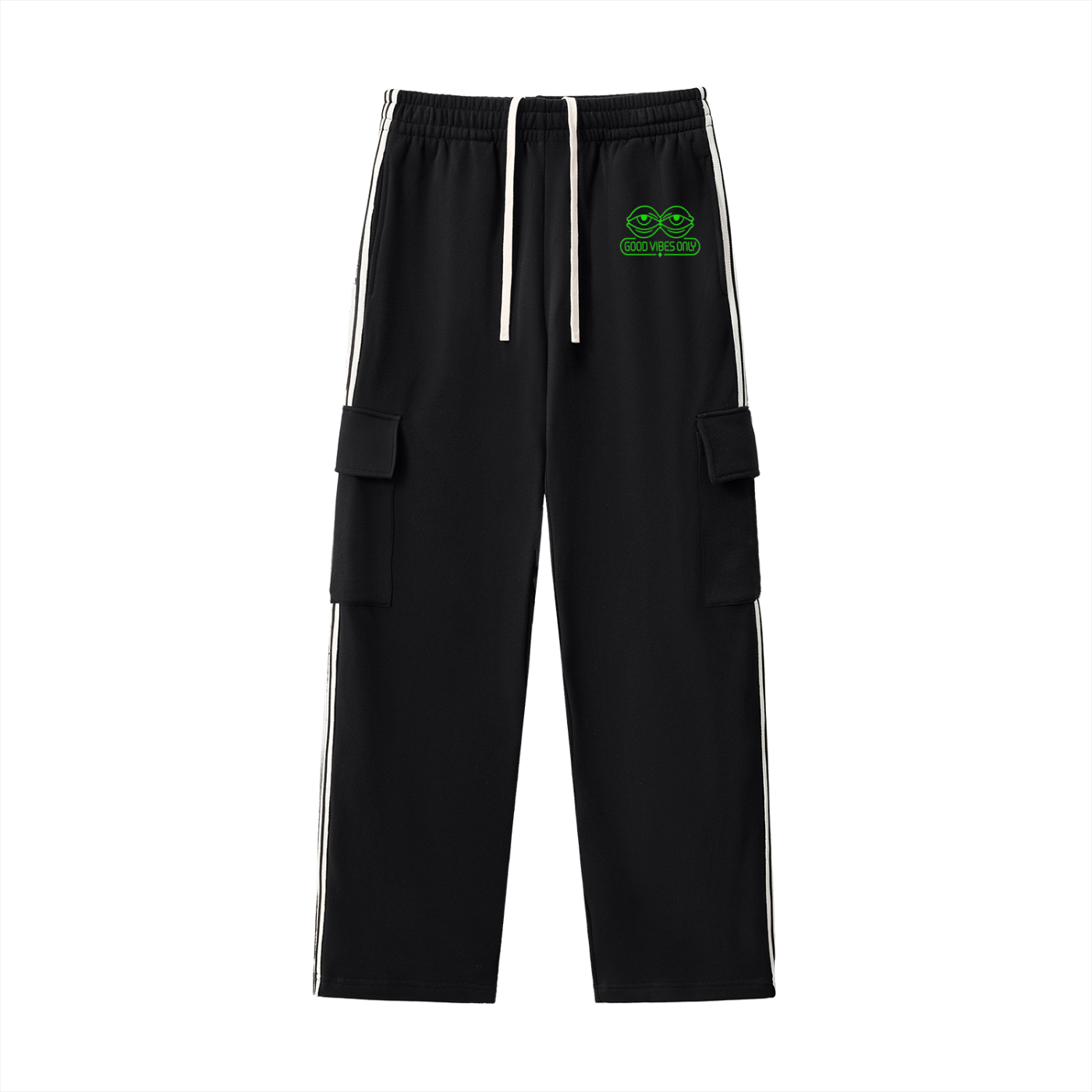 ZOOTZ Side Stripe Straight-Leg Pants