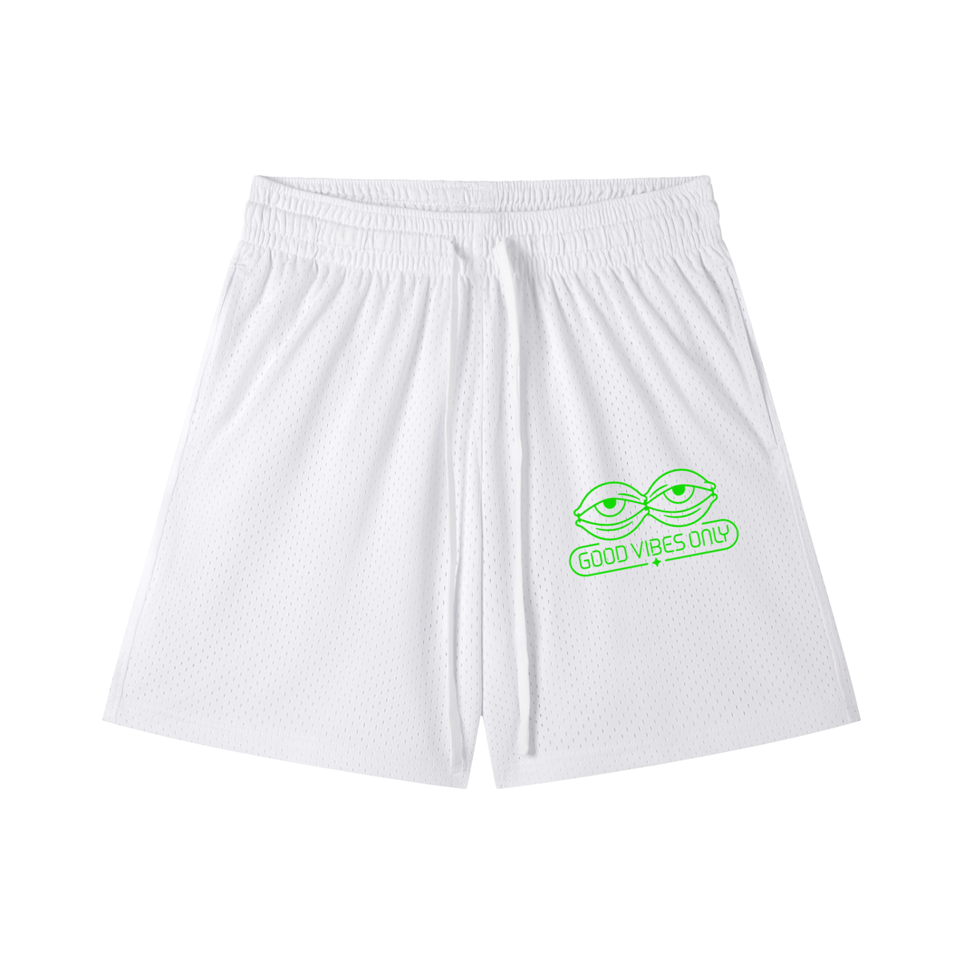 ZOOTZ Mesh Drawstring Retro Shorts