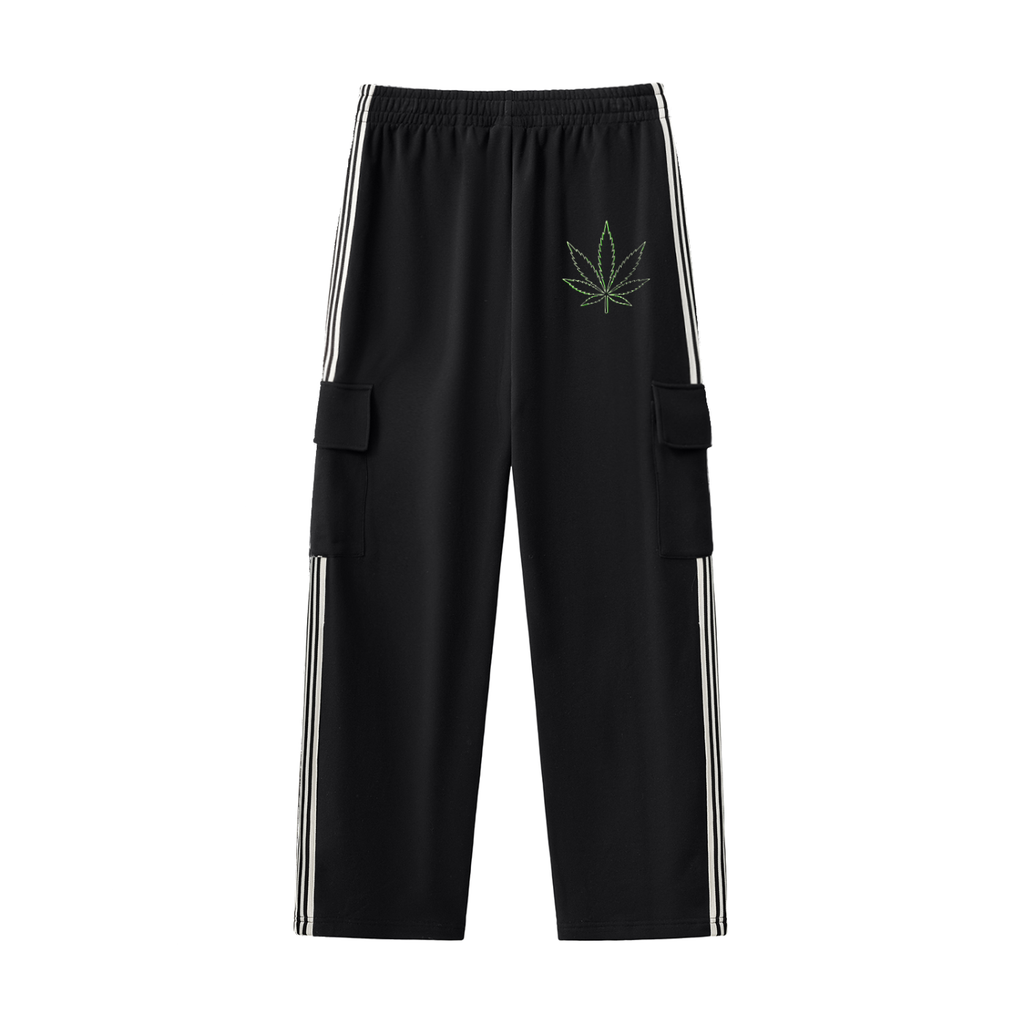 ZOOTZ Side Stripe Straight-Leg Pants