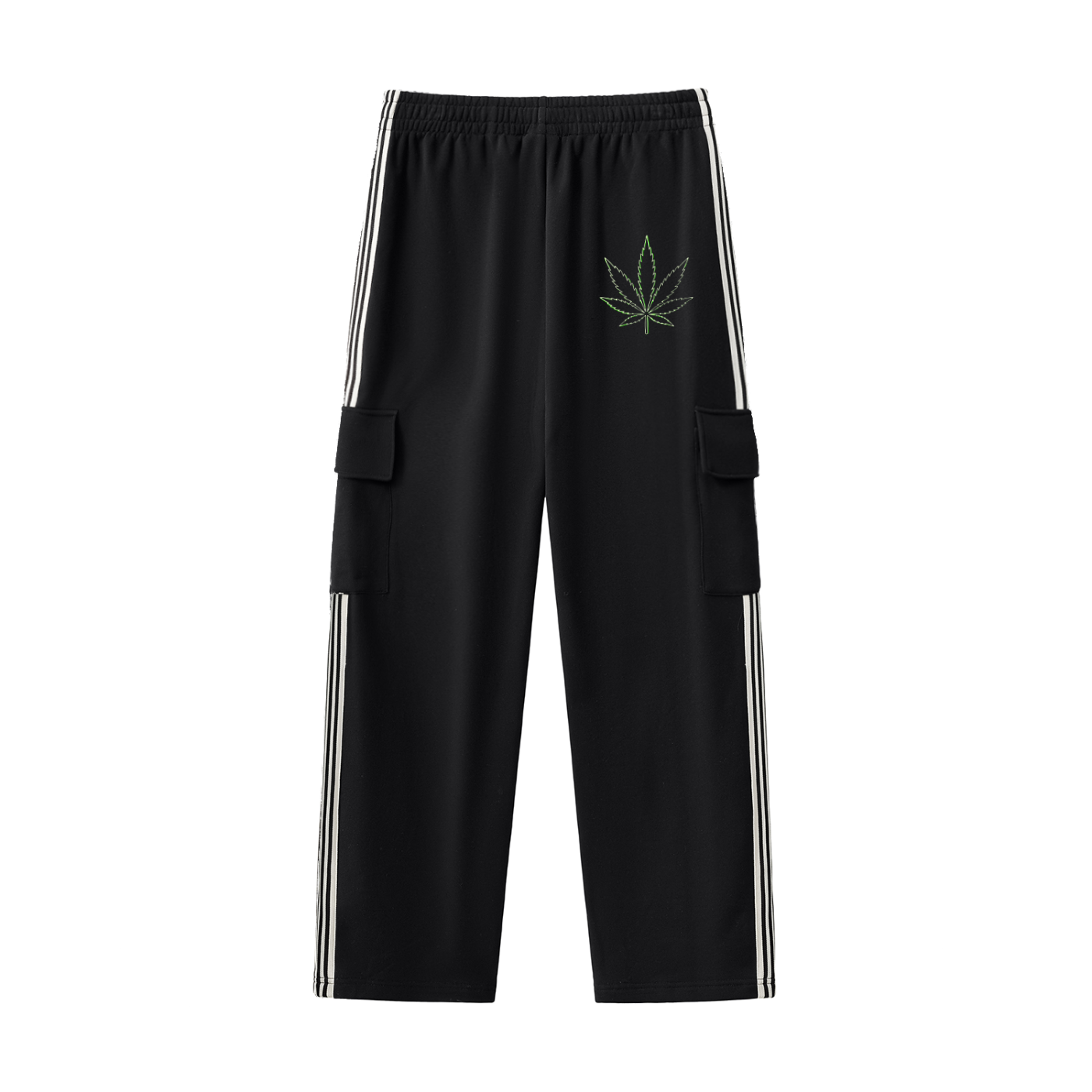 ZOOTZ Side Stripe Straight-Leg Pants