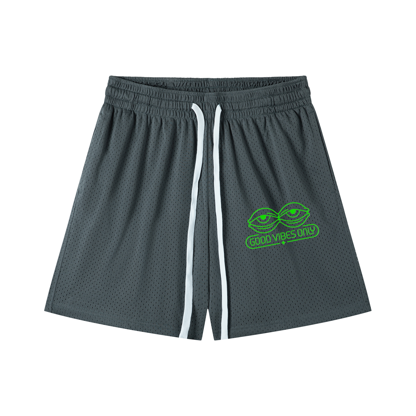 ZOOTZ Mesh Drawstring Retro Shorts