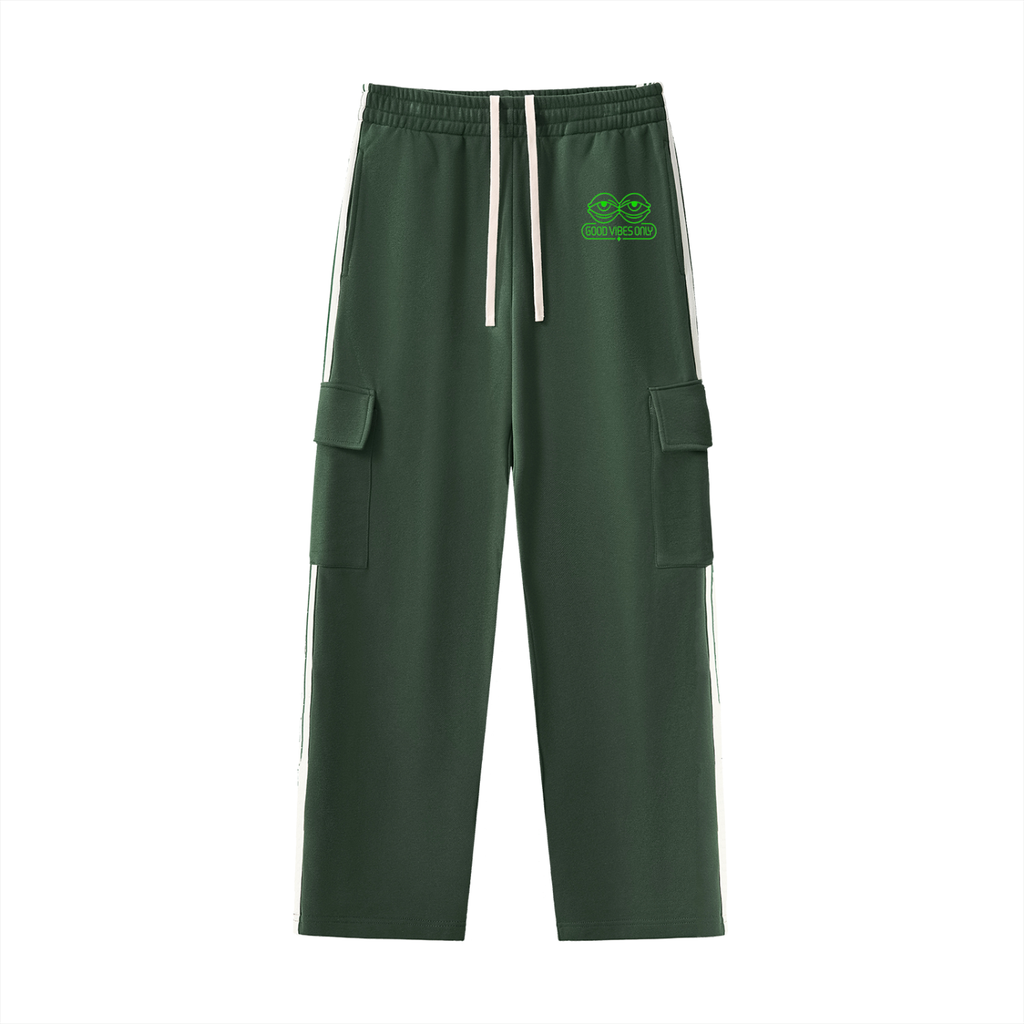 ZOOTZ Side Stripe Straight-Leg Pants