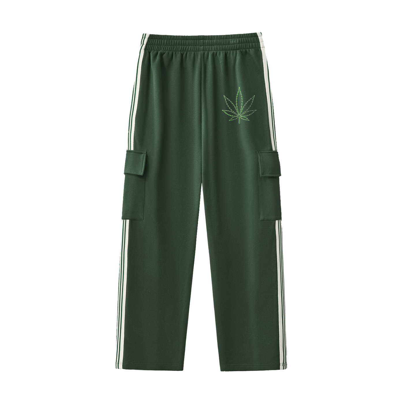 ZOOTZ Side Stripe Straight-Leg Pants