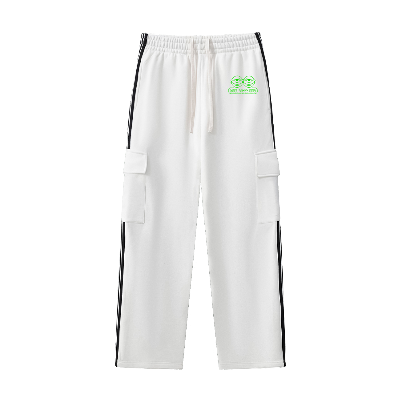 ZOOTZ Side Stripe Straight-Leg Pants